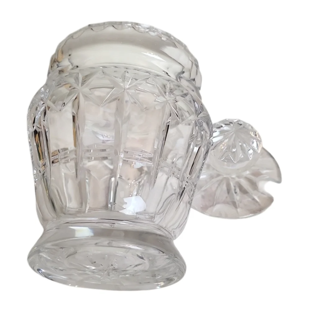 WATERFORD CRYSTAL TABLEWARE HONEY POT COVERED JAM JELLY MUSTARD CONDIMENT JAR